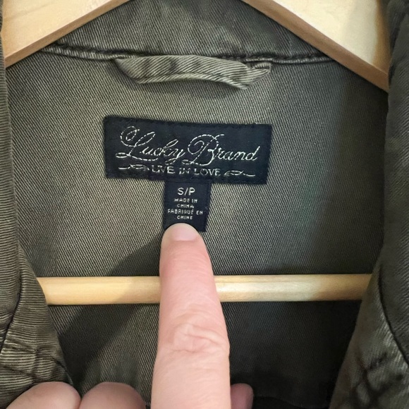Lucky Brand Military Jacket, Green in Small - Picture 3 of 7